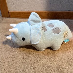 Blue Triceratops Plush Toy - Quiltsy Tag